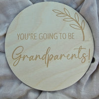 You're going to be - Grandparents! Engraved Disc