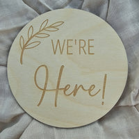 We're Here! Engraved Disc - Leaf