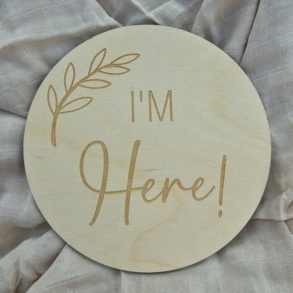 I'm Here! Engraved Disc - Leaf