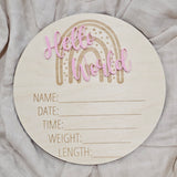 Hello World Announcement Plaque - Assorted