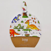 Bamboo Baby Beanie - Bright Dinosaurs