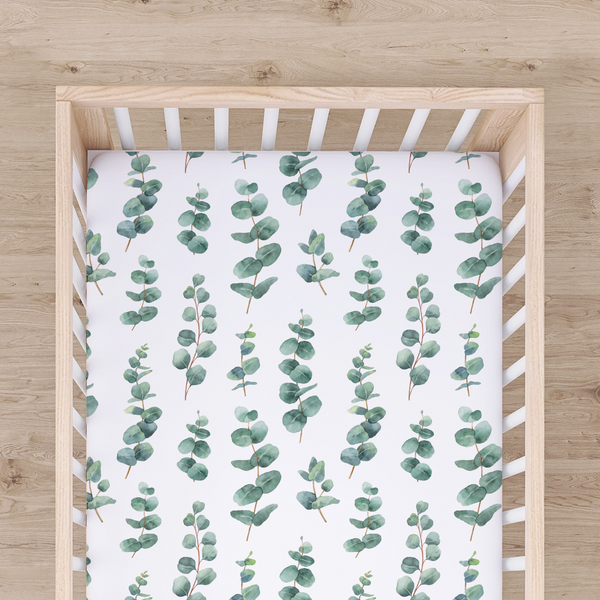Bamboo Fitted Cot Sheet - Eucalyptus