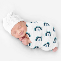 Cotton Snuggle Stretch Wrap | Blue Rain