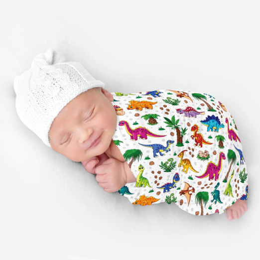 Bamboo Snuggle Stretch Wrap - Bright Dinosaur