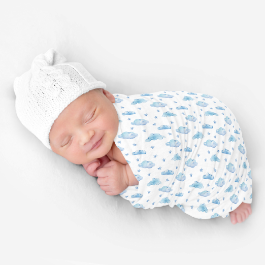 Bamboo Snuggle Stretch Wrap - Clouds