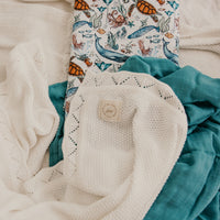 Organic Bamboo Swaddle | Teal