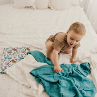 Organic Bamboo Swaddle | Teal