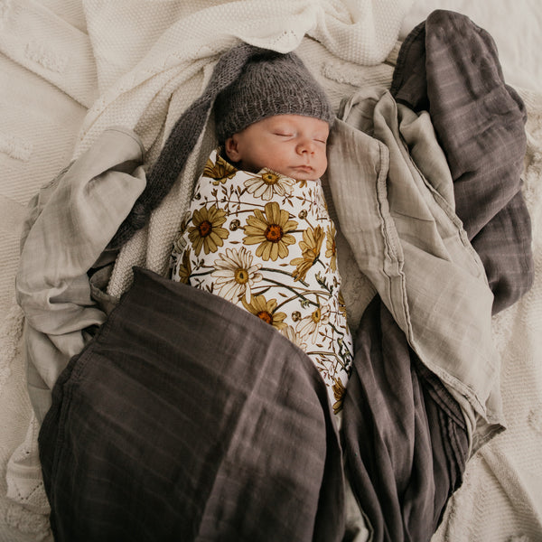 Organic Bamboo Swaddle | Grey